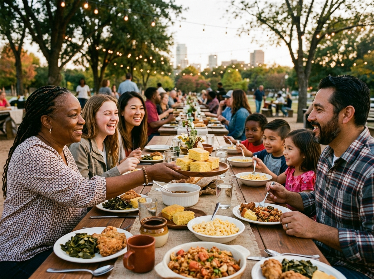 Multi-ethnic community dinner